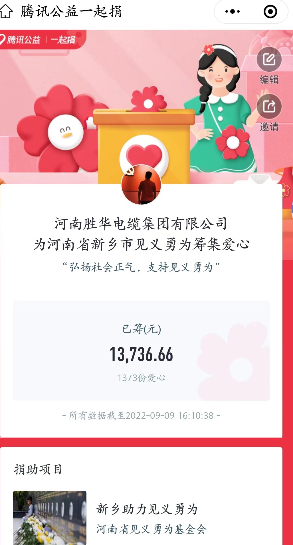 慈心善行、大爱无疆---新宝gg电缆集团开展“99公益日”爱心捐款活动