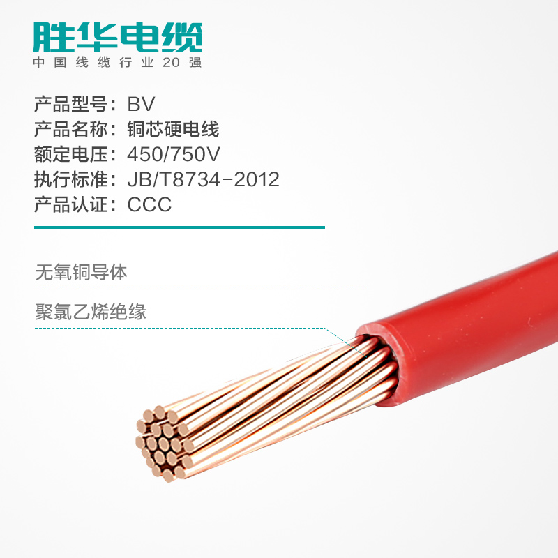 新宝gg电线BV-10/16/25平方国标铜芯电线