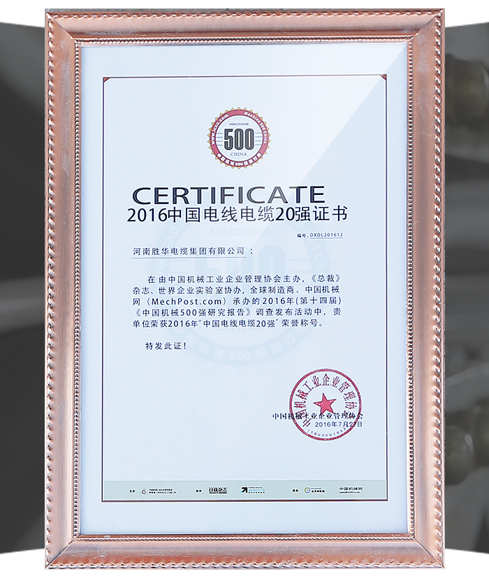 中国机械500强证书-新宝GG-科技注册场景,让平台更有趣
电线电缆厂家